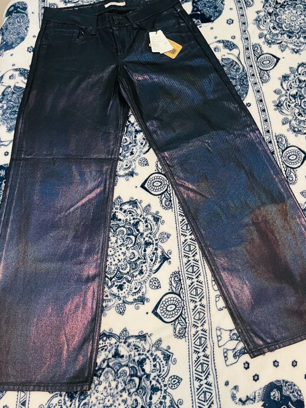 Metallic Levi's Wide Leg Jeans NWT